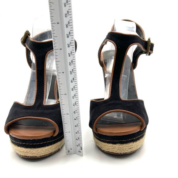 MARYPAZ WOMAN black & brown wedges espadrilles size 10 - Picture 9 of 10